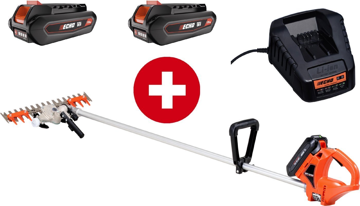 ECHO Akku Balkenmäher DTT-2100 mit 2 x 2,5 Ah Akku und Ladegerät