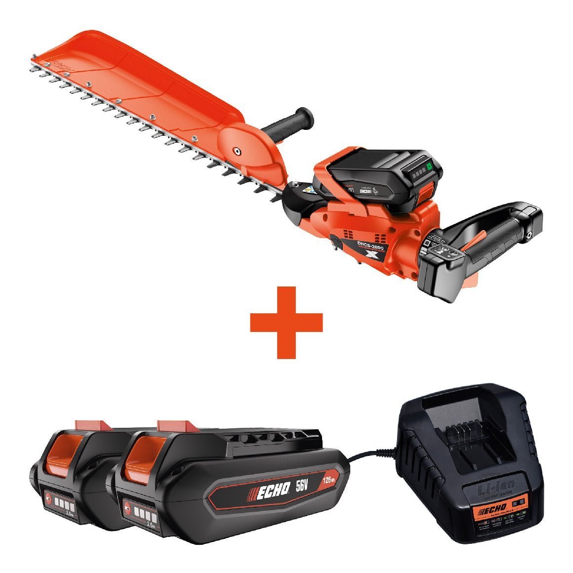 ECHO Akku Heckenschere DHCS-2800 Set inkl. 2x 2,5Ah Akku & Schnellladegerät