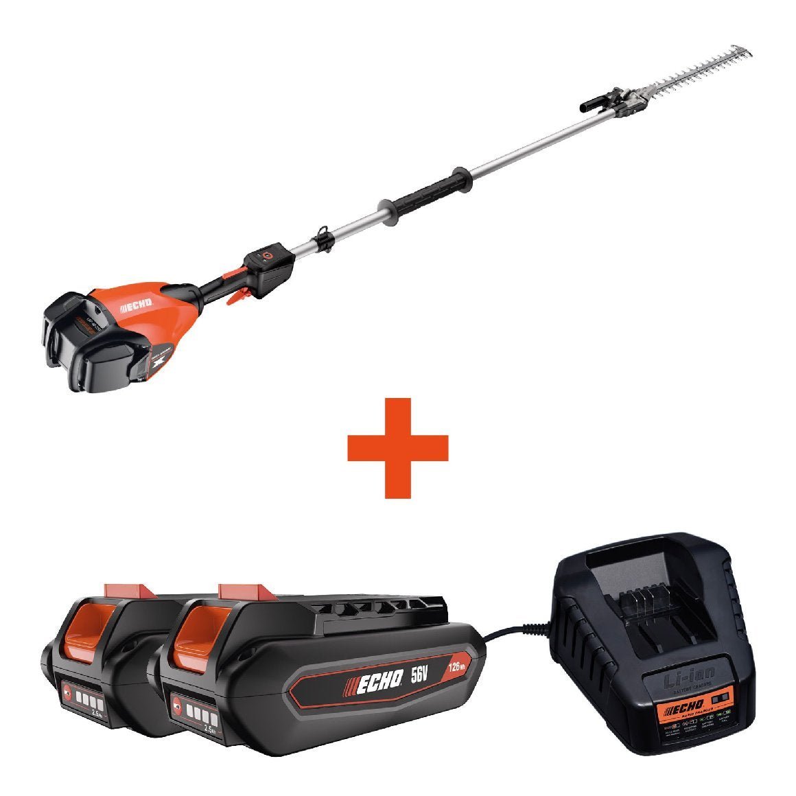 ECHO Akku Stab-Heckenschere DHCA-2600HD Set inkl. 2x 2,5Ah Akku & Schnellladegerät