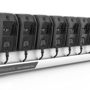 Husqvarna Akku-Ladeschiene für 40-C80 970 62 19-01 - inkl. 8 Stück Ladegerät 40-C80