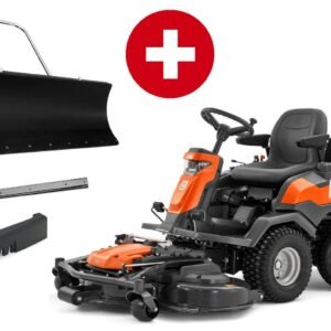 Husqvarna Profi Allrad-Frontmäher R 420TsX AWD inkl. Mähdeck Combi 122 - Winterpaket mit Schneeschild, Gummileiste und Heckgewicht
