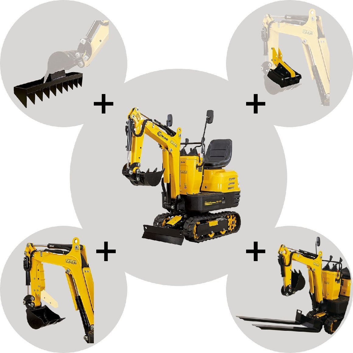 Lumag Mini-Bagger mit Benzinmotor MB-600 Mini-Bagger mit Benzinmotor – Bild 7