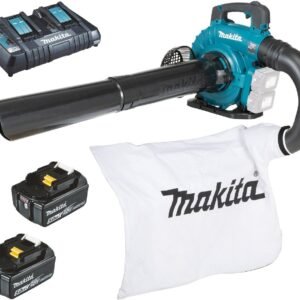 Makita Akku-Laubbläser und -sauger DUB363PT2V mit 2 x 5 Ah Akku und Doppel-Ladegerät