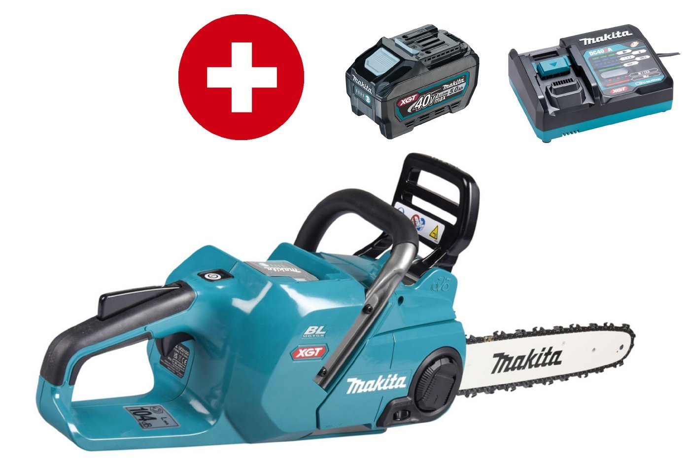 Makita Akku-Motorsäge UC015GT101 mit 5 Ah Akku und Ladegerät