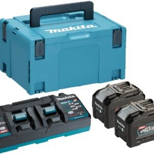 Makita Akku Power Source Kit Li 40V 8 Ah im MAKPAC Größe 3 mit 2 x Akku 8 Ah und 1 x Doppelchnellladegerät