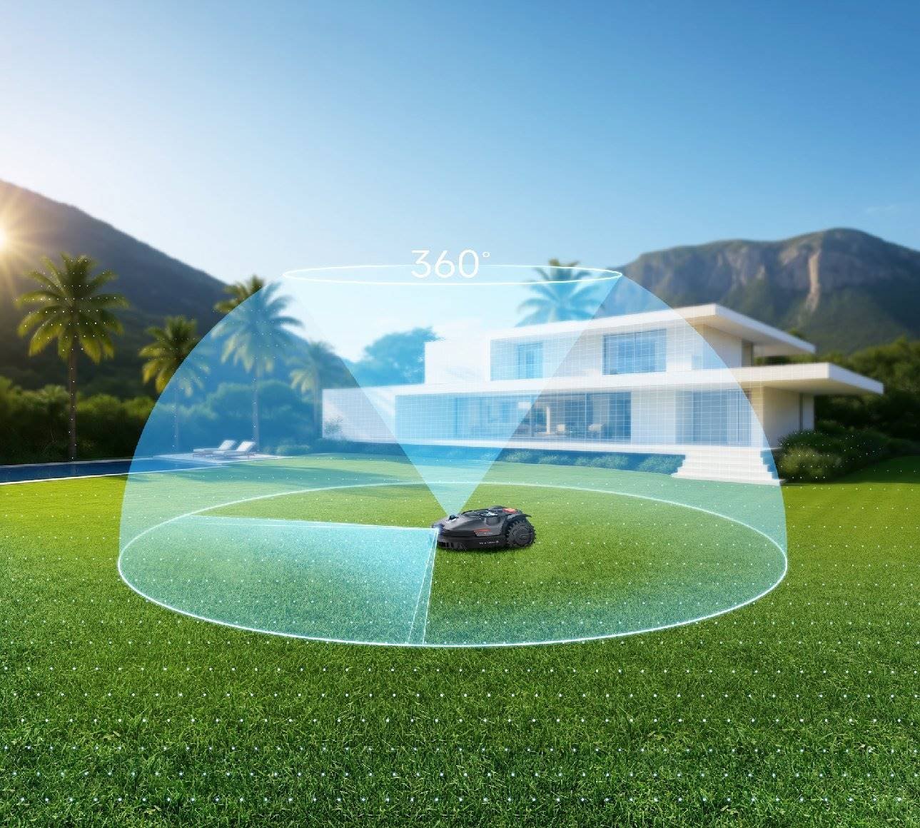 Nexlawn Mähroboter ohne Begrenzungskabel Vidar 800 - für mittlere Rasenflächen – Bild 3