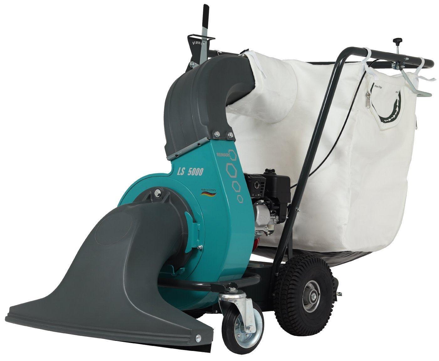 Remarc Akku Laub- und Abfallsauger LS 5000 BE Set mit 2 x 12 Ah EGO Akku BA6720T und EGO Schnell-Ladegerät Pro E CH7000E