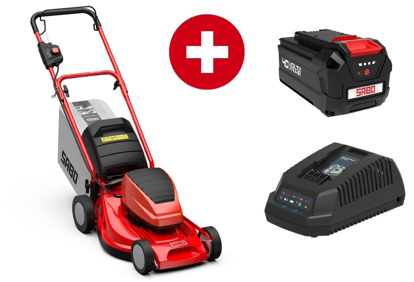 Sabo Akku-Rasenmäher 40-Accu - ohne Akku und Ladegerät