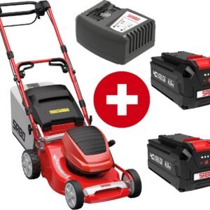 Sabo Akku-Rasenmäher 43-Accu VARIO mit 3 x 4 Ah Akkus und Schnellladegerät