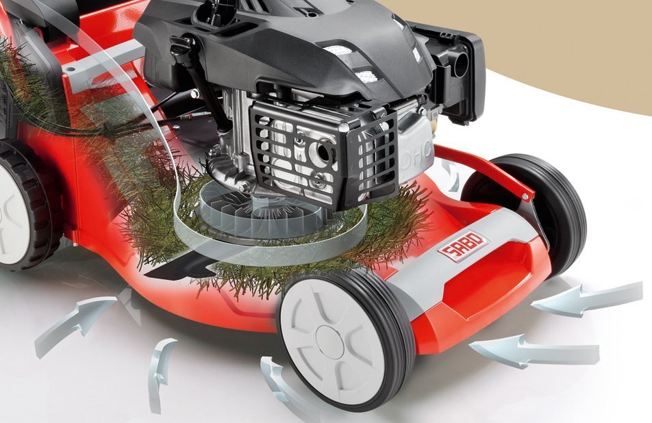 Sabo Benzin-Rasenmäher mit Radantrieb 54-VARIO E - Vario Radantrieb und Elektrostart – Bild 3