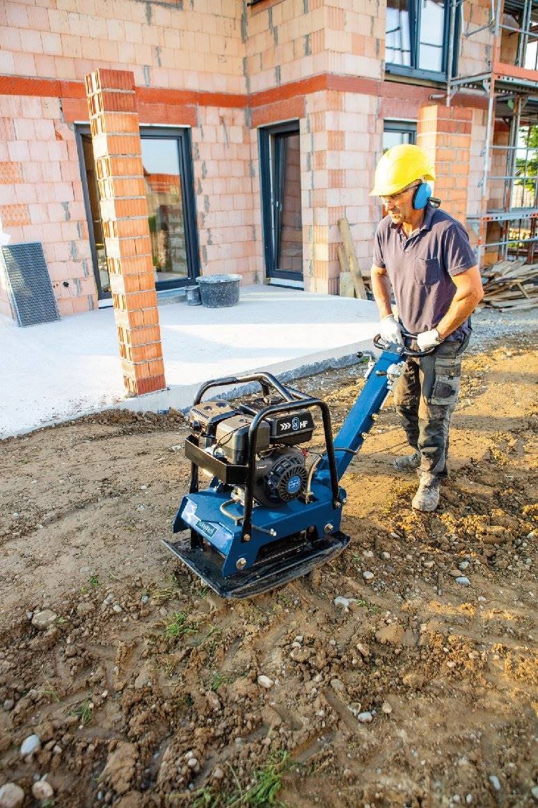 Scheppach Benzin-Rüttelplatte HP 3000S inkl. Fahrwerk u. PU-Schutzmatte – Bild 3