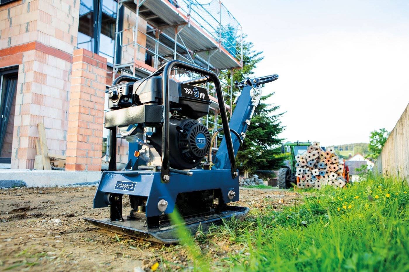 Scheppach Benzin-Rüttelplatte HP 3000S inkl. Fahrwerk u. PU-Schutzmatte – Bild 4