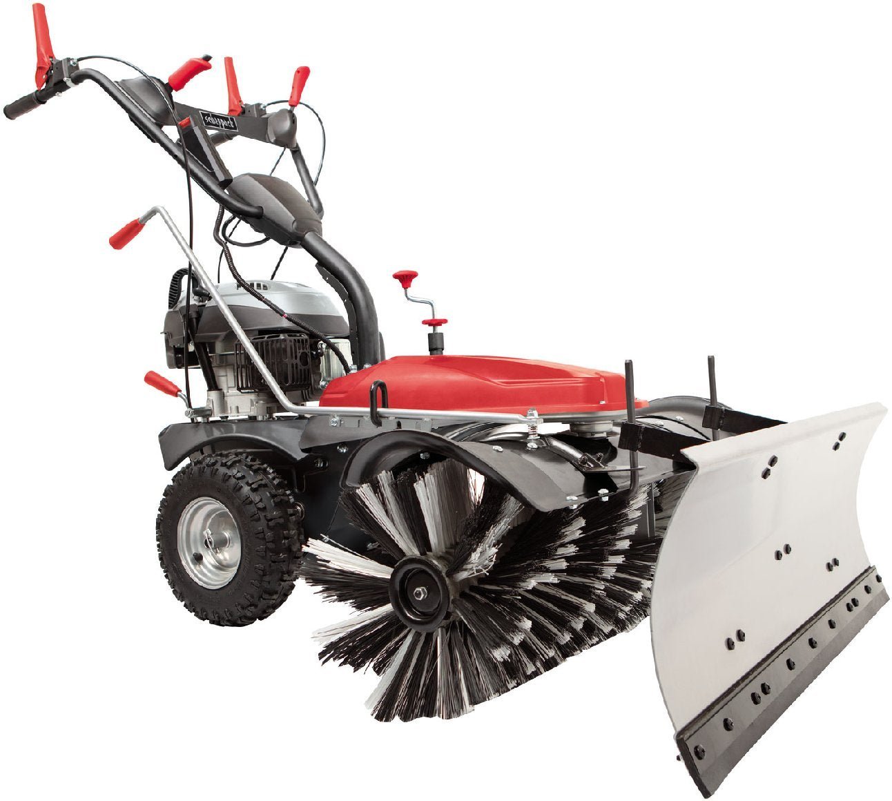 Scheppach Schmutz- und Schneekehrmaschine SC2200PE mit Sammelbehälter und Schneeschild – Bild 3
