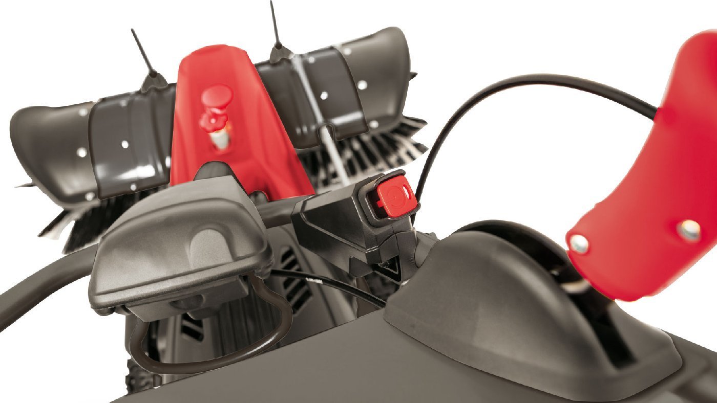 Scheppach Schmutz- und Schneekehrmaschine SC2200PE mit Sammelbehälter und Schneeschild – Bild 5