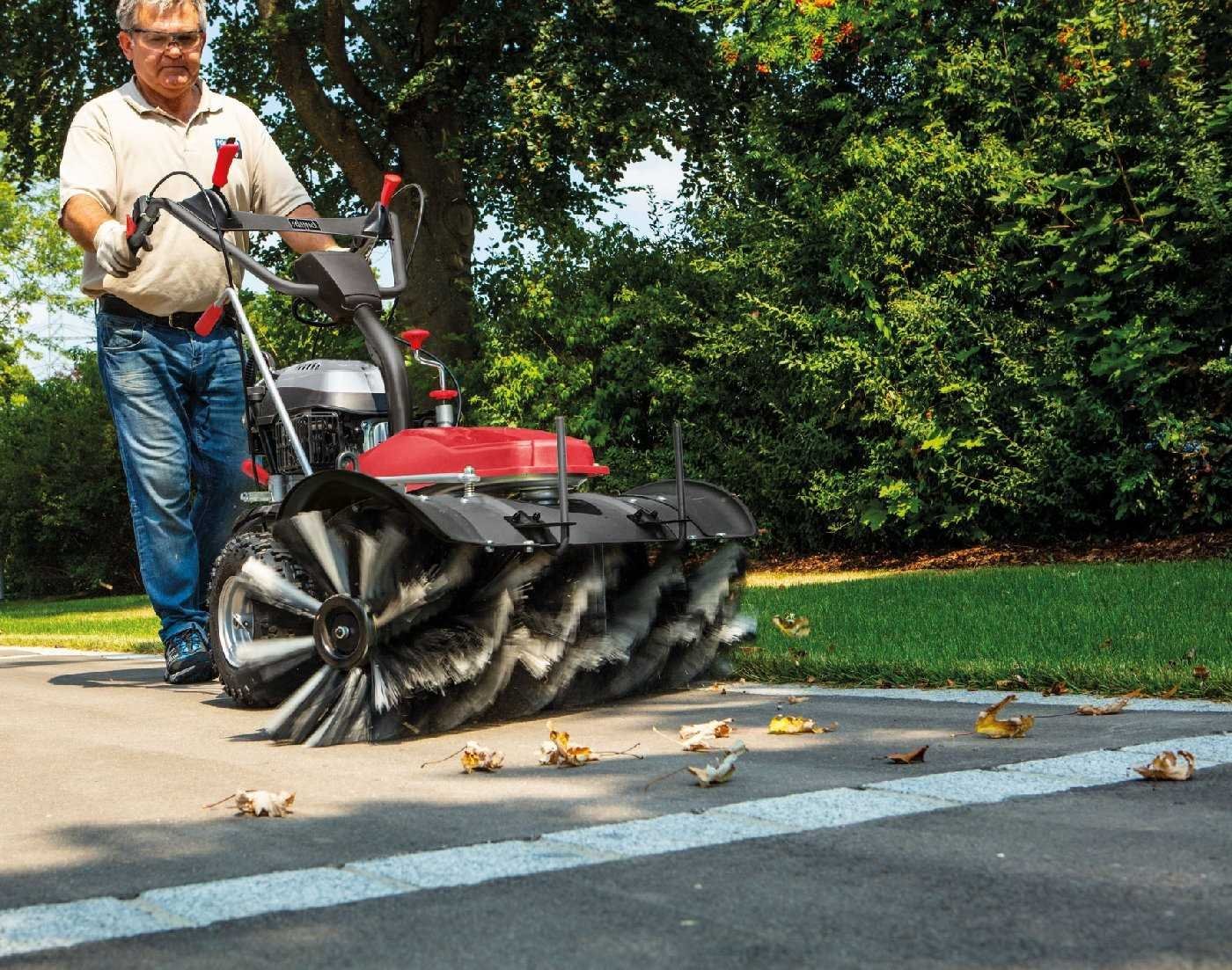 Scheppach Schmutz- und Schneekehrmaschine SC2200PE mit Sammelbehälter und Schneeschild – Bild 6