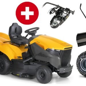 Stiga Rasentraktor Estate 798 Winterpaket mit 120 cm Schneeschild, PTO-Kit und Schneeketten