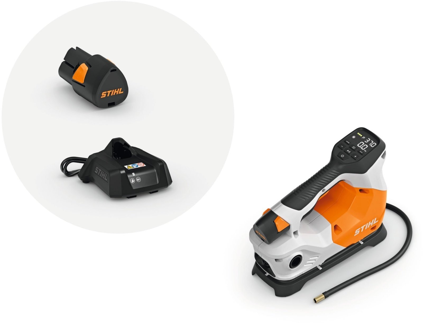 STIHL Akku-Kompressor Set KOA 20, mit Akku AS 2 und Ladegerät AL 1 – Bild 8