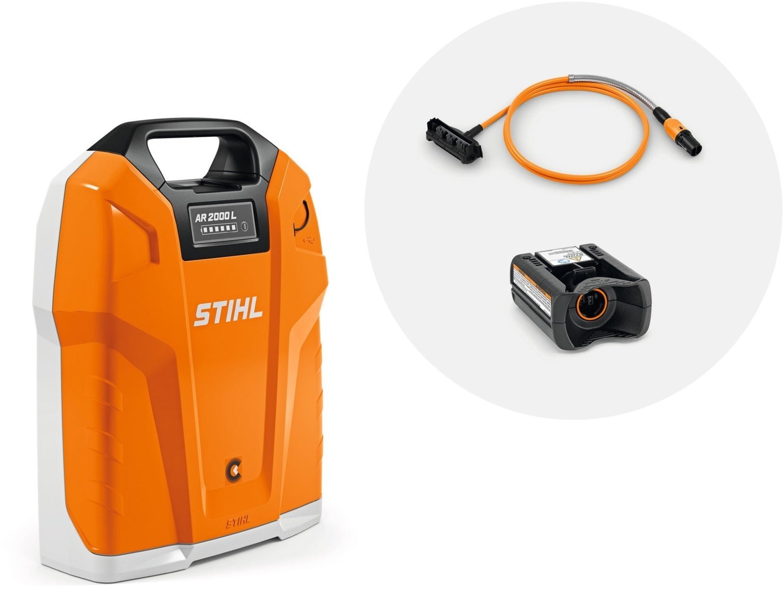 STIHL Rückentragbarer Akku AR 2000 L, Set mit Anschlussleitung, Adapter AP – Bild 2